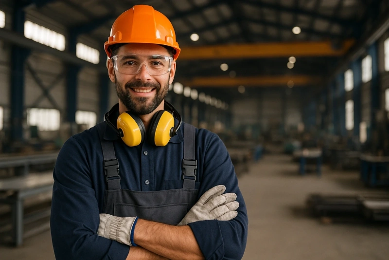 imagen trabajado con su equipo de protección personal