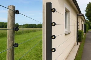Imagen comparativa cercos eléctricos ganaderos y residenciales