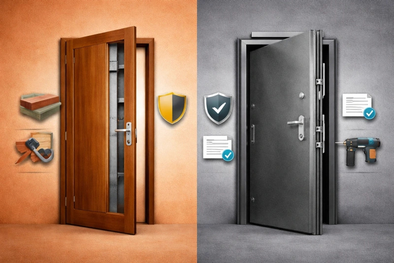 Puerta blindada versus acorazada seguridad comparada