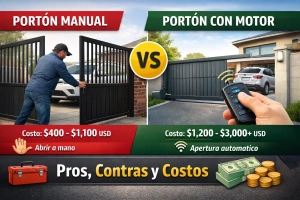 Portón automático o manual ventajas desventajas y costos