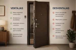 Puerta blindada en el hogar pros y contras en seguridad