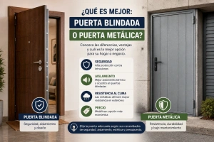 Comparativa puerta blindada vs puerta metálica